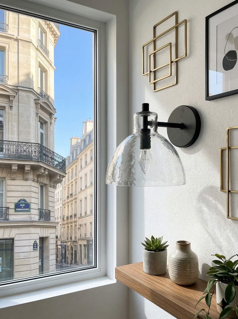 Glavira Recycelte Glas Wandlampe - Modernes Badezimmer Waschtischlicht