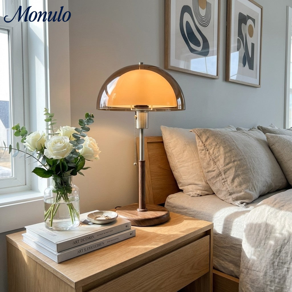 Sunset Afterglow Modern Accent Table Lamp - Retro Styling Lamp for Bedroom or Office