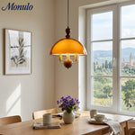 Load image into Gallery viewer, Sunset Afterglow Sunset Medieval Pendant Light with French Acrylic Shade for Dining Room and Foyer