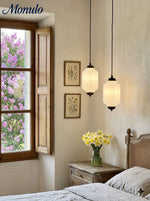 Bild in Gallery-Viewer laden, Vintage Glas Eloise Pendelleuchte