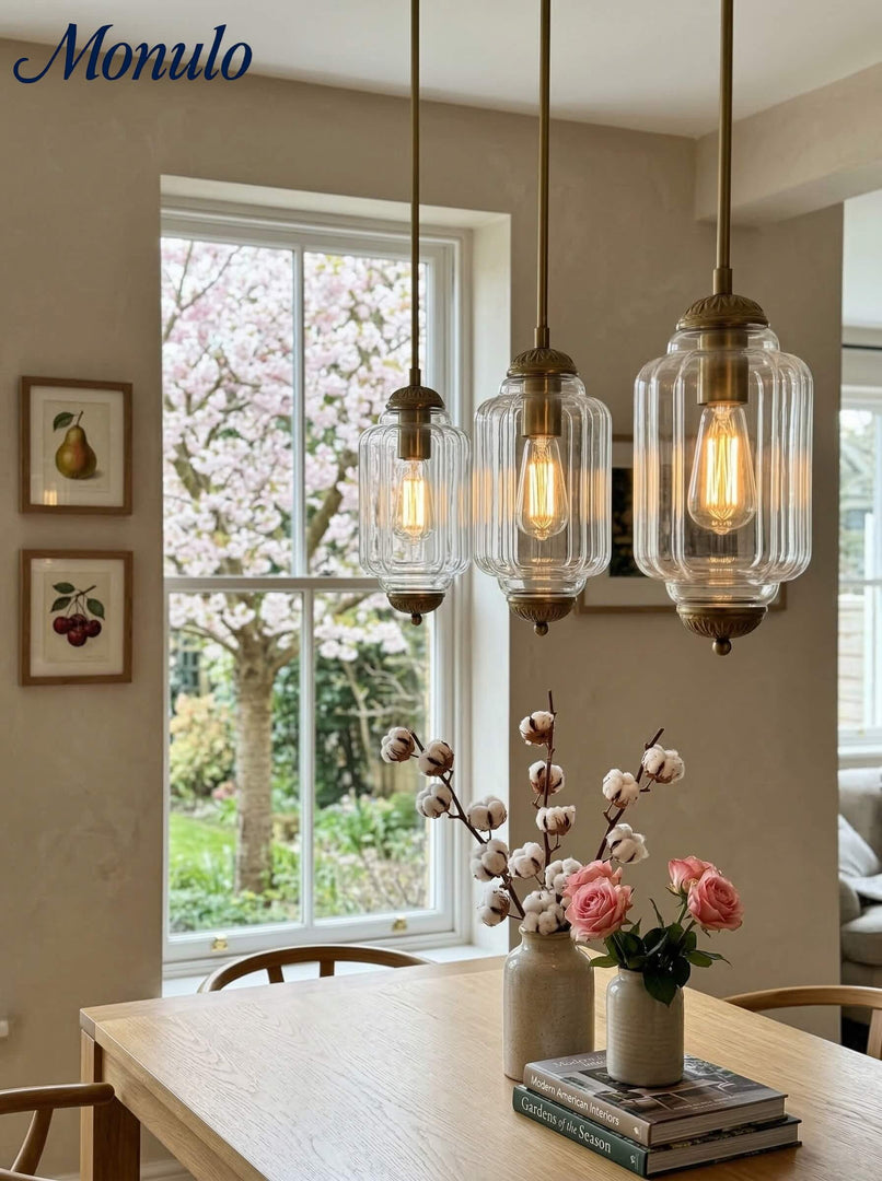 Vintage Glas Eloise Pendelleuchte