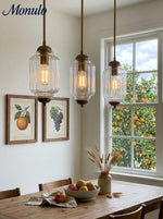 Bild in Gallery-Viewer laden, Vintage Glas Eloise Pendelleuchte