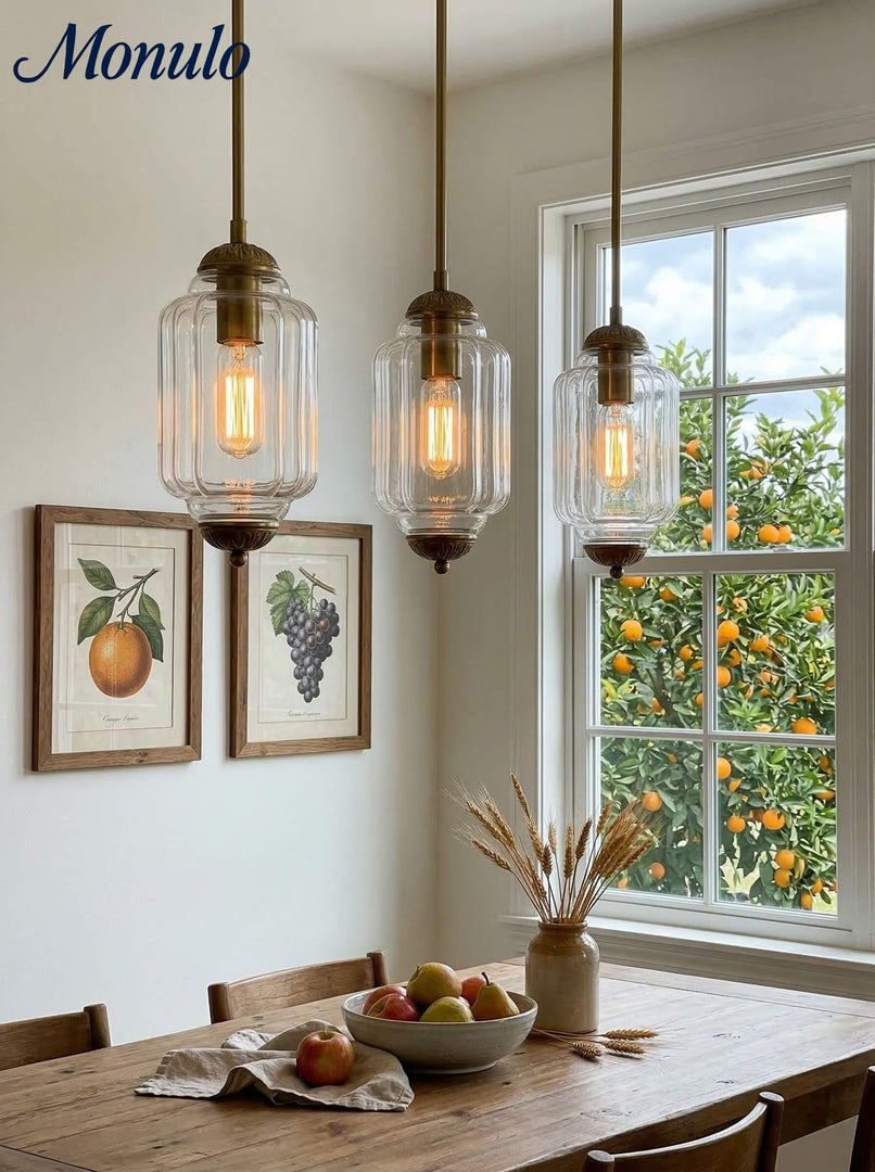 Vintage Glas Eloise Pendelleuchte