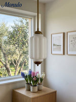 Bild in Gallery-Viewer laden, Vintage Glas Eloise Pendelleuchte