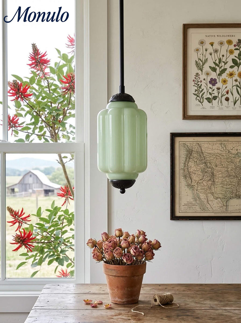 Vintage Glas Eloise Pendelleuchte