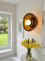 Bild in Gallery-Viewer laden, Coloria Minimalistischer Gebogener Glasschirm Wandleuchte — Zeitgenössischer Vintage-Stil Wandleuchte für Wohnbereiche und Hotels