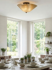 Lámpara de techo Bellina con elegante marco metálico geométrico: luminaria moderna para el hogar o la oficina