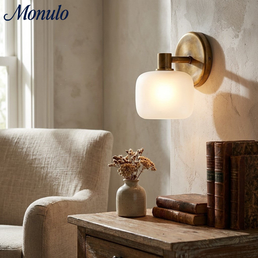 Aplique de Pared de Vidrio Esmerilado Lirra Minimalista Moderna - Iluminación para Tocador de Baño