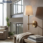 Charger l'image dans la visionneuse de galerie, Applique murale Bryant Classic avec abat-jour en tissu Style élégant - Éclairage de chevet pour chambre
