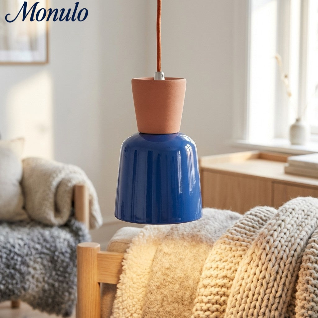Chromara Bunte Schalen-Pendelleuchte Retro Moderner Stil - Kücheninsel Beleuchtung