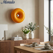 Lámpara de mesa y de pared con diseño de dona Halorentis Bauhaus – Iluminación moderna escultórica para espacios habitables N11