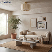 Lámpara de Techo Rústica Enoravelo - Pantalla de Vidrio Ondulada con Diseño Antiguo para Interiores