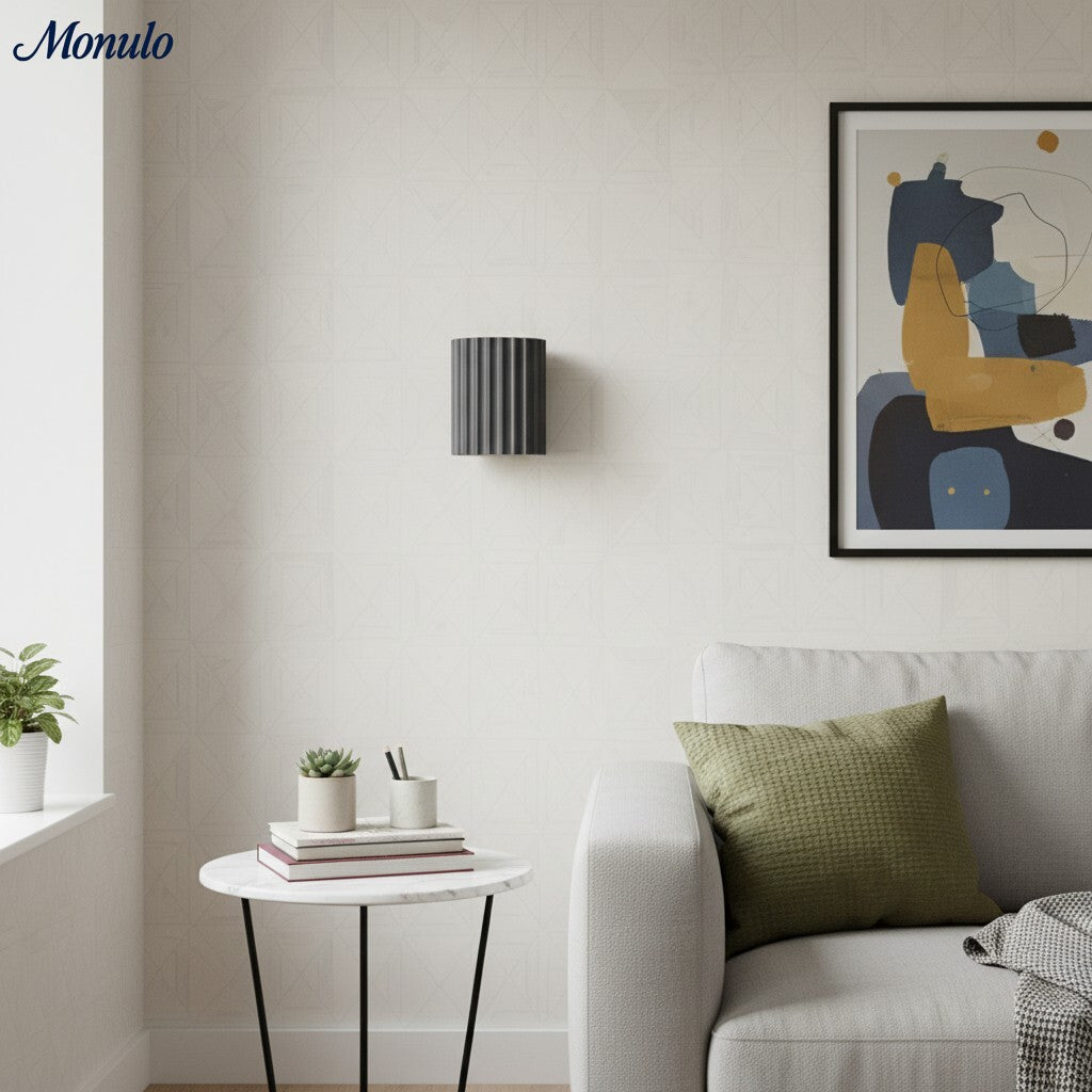 Lámpara de Pared Acanalada Ribellex - Lámpara de Resina Moderna para Dormitorio N59