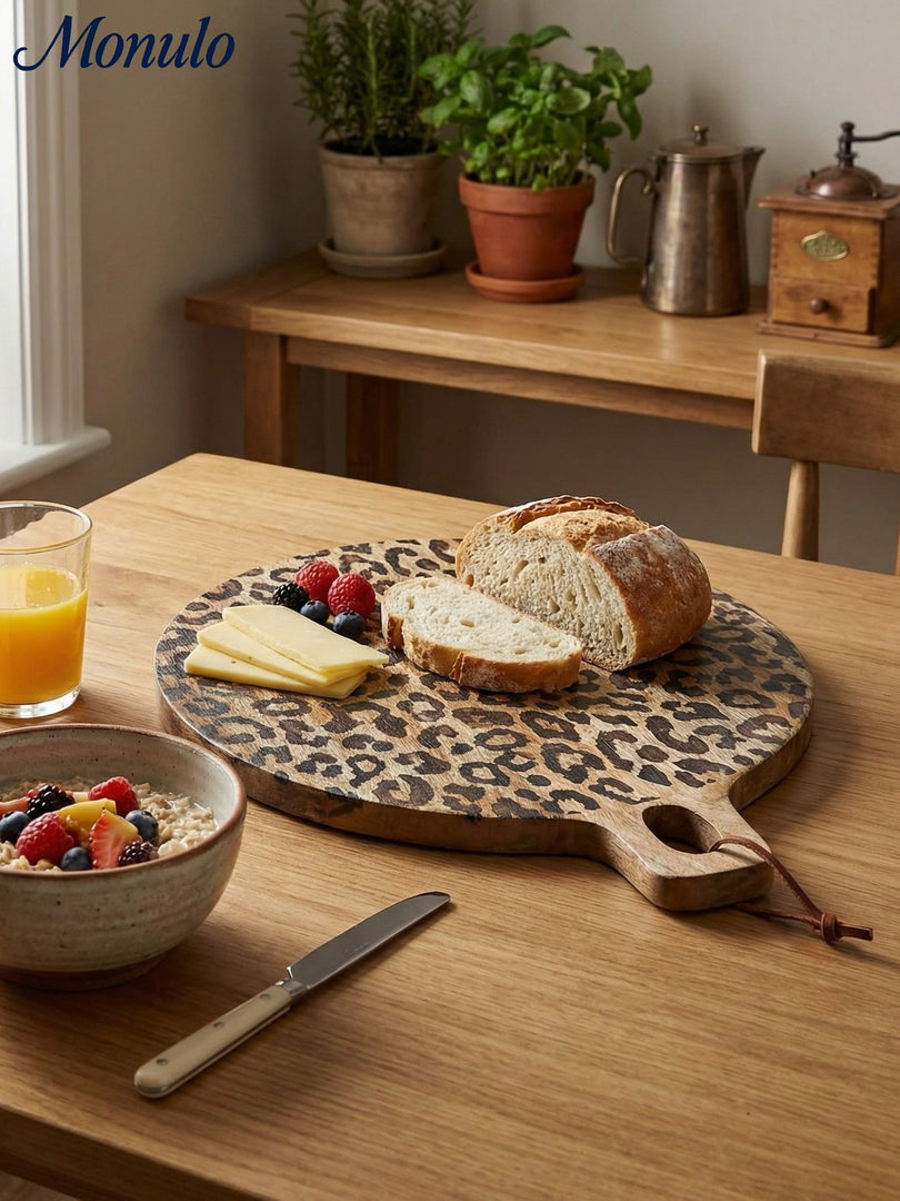 Leopard Solid Sapele Wood Board - Functional Dining Accessory for Kitchen