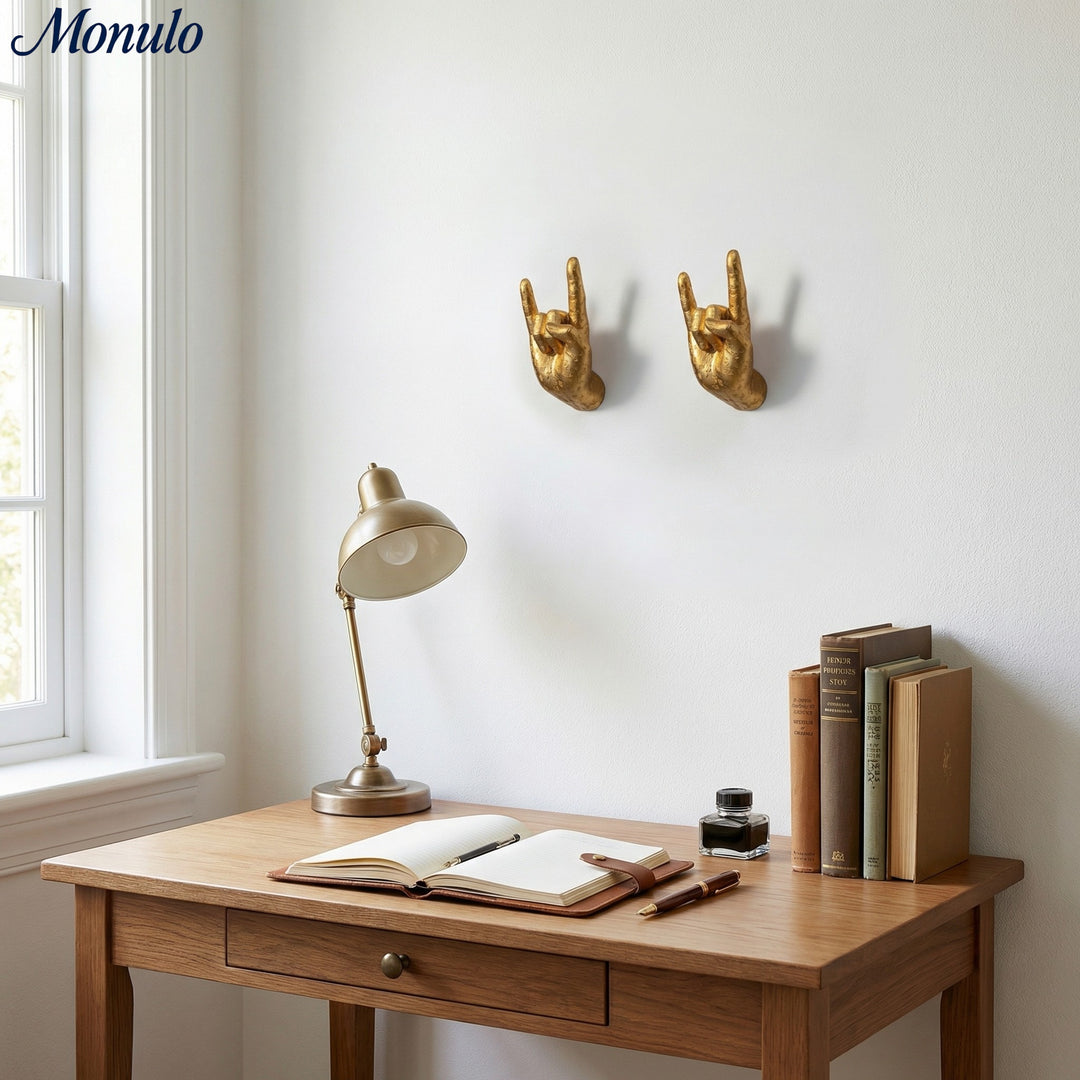 Kickra Dekorative Hand-Wandhaken - Moderne Kunst-Aufbewahrung für Wohnzimmer