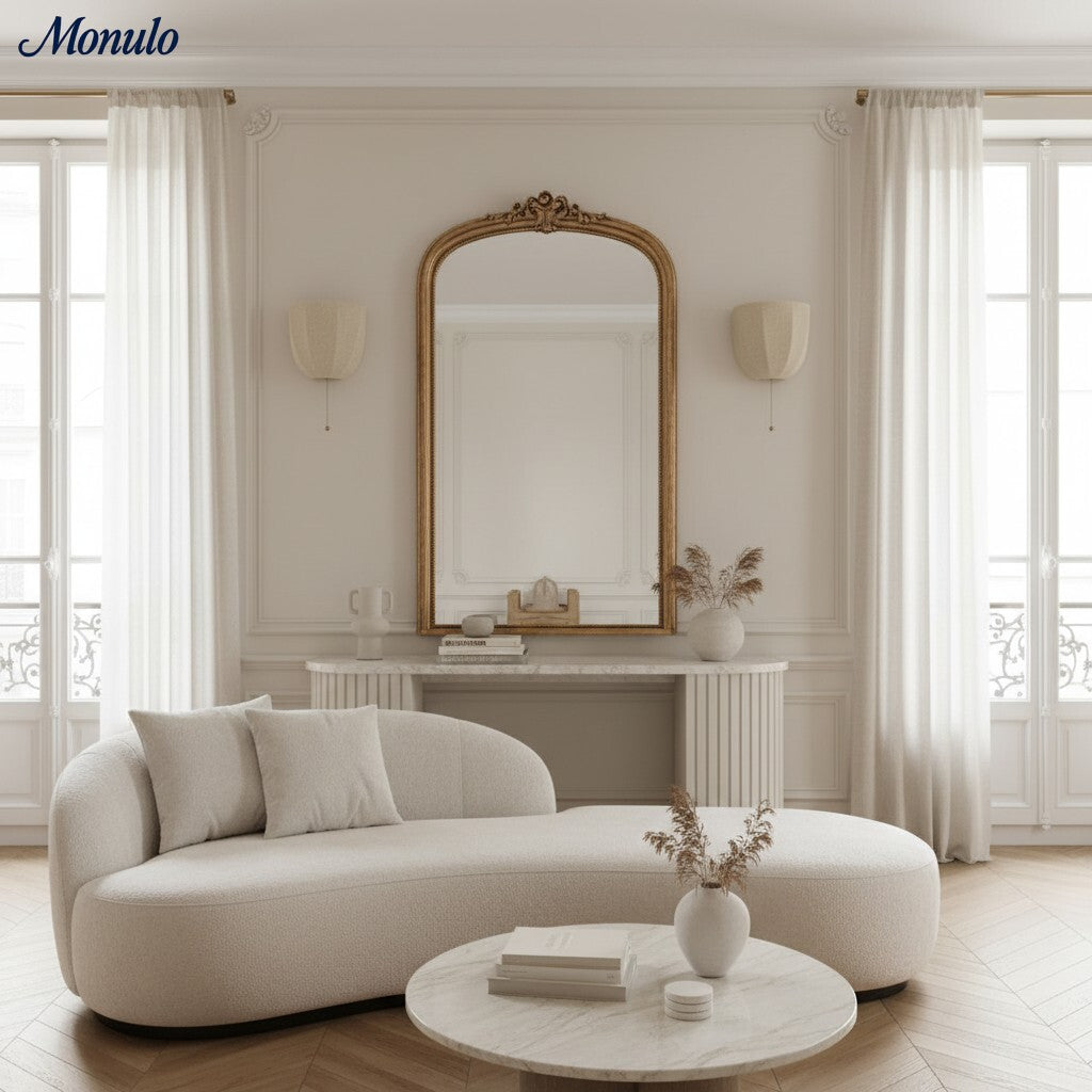 Fablune Wandleuchte - Moderner Leinen-Schirm für Schlafzimmer