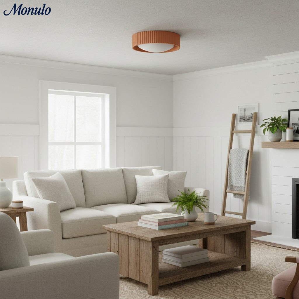 Acrion Round Ceiling Light - Modern Acrylic Light for Bedroom