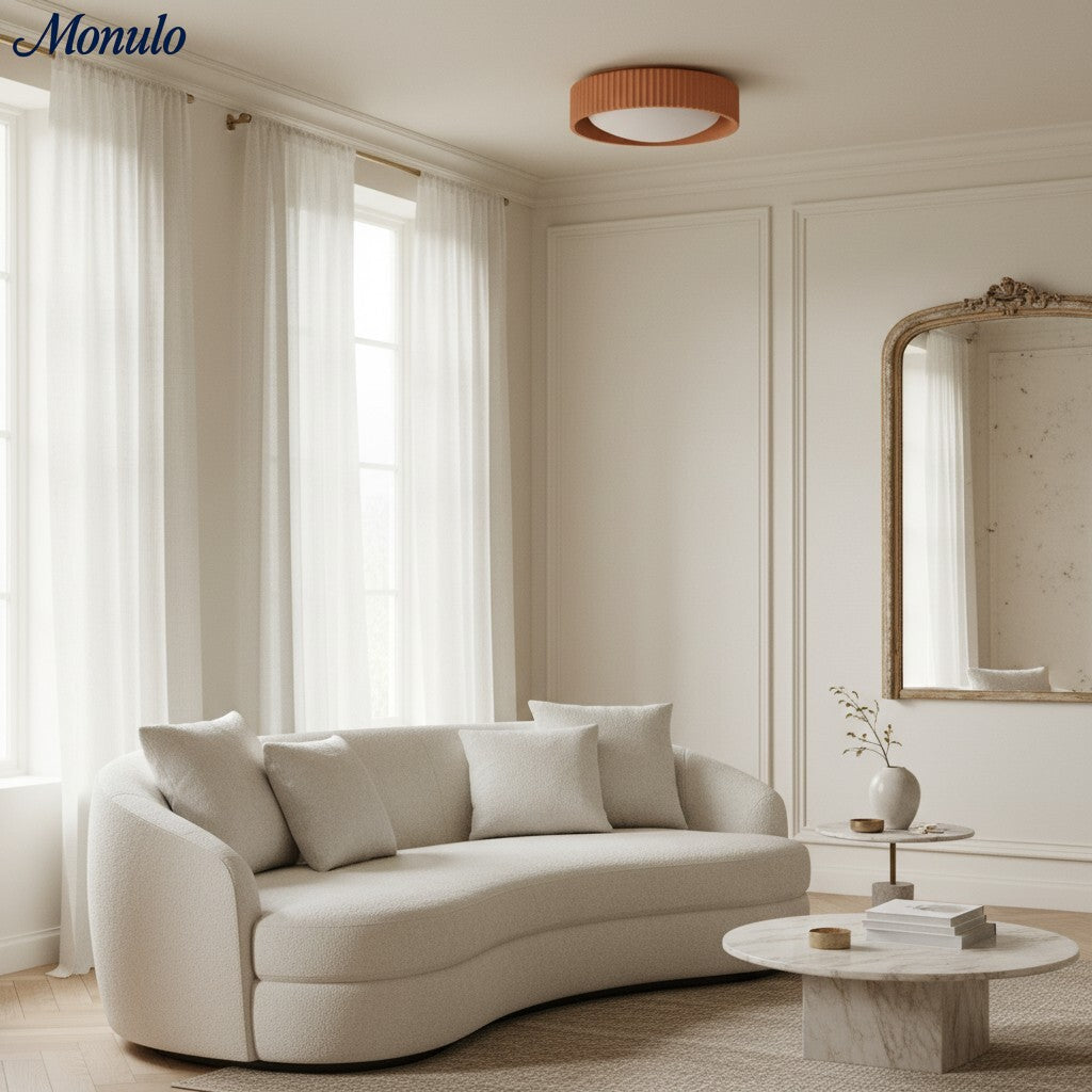 Acrion Round Ceiling Light - Modern Acrylic Light for Bedroom