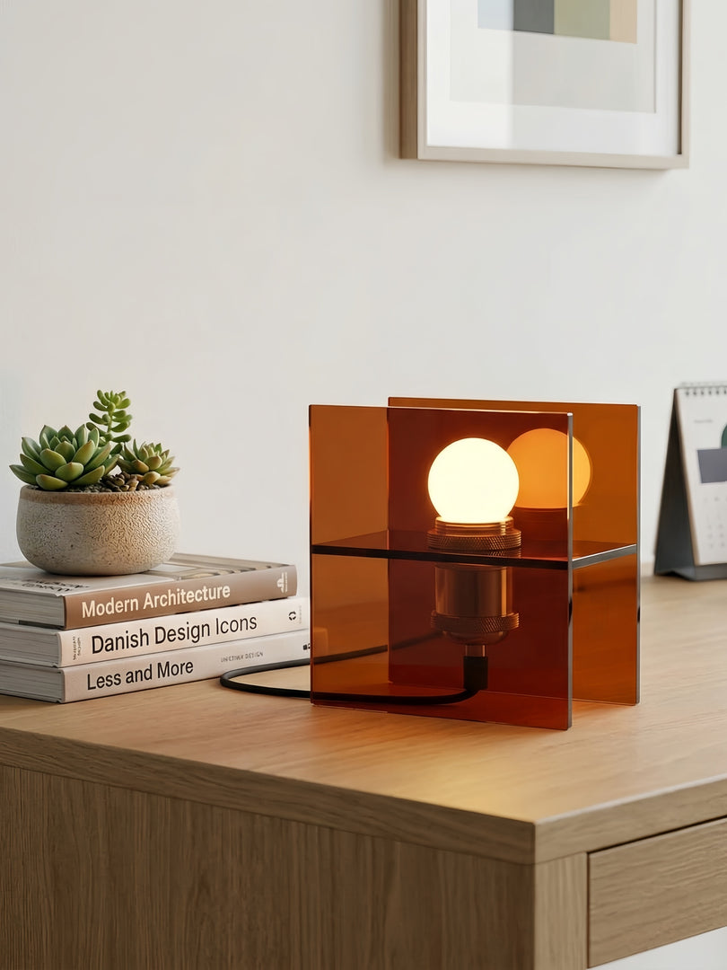 Sonnenuntergang Ozean Horizont Farbverlauf Tischlampe - Moderne Acryllampe für Schlafzimmer