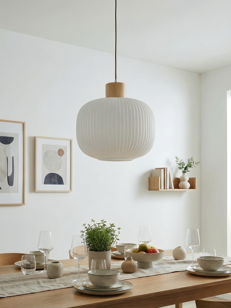 Opalyn Milchweiß Pendelleuchte - Vintage Glaslampe für Esszimmer