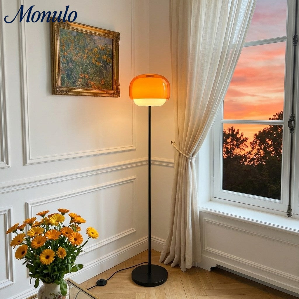 Clinco Artistic Colored Glass Floor Lamp – Ideal for Modern Spaces & Relaxing Ambiance