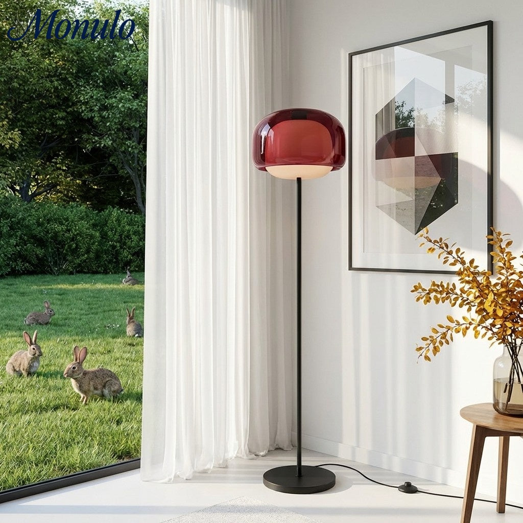 Clinco Artistic Colored Glass Floor Lamp – Ideal for Modern Spaces & Relaxing Ambiance