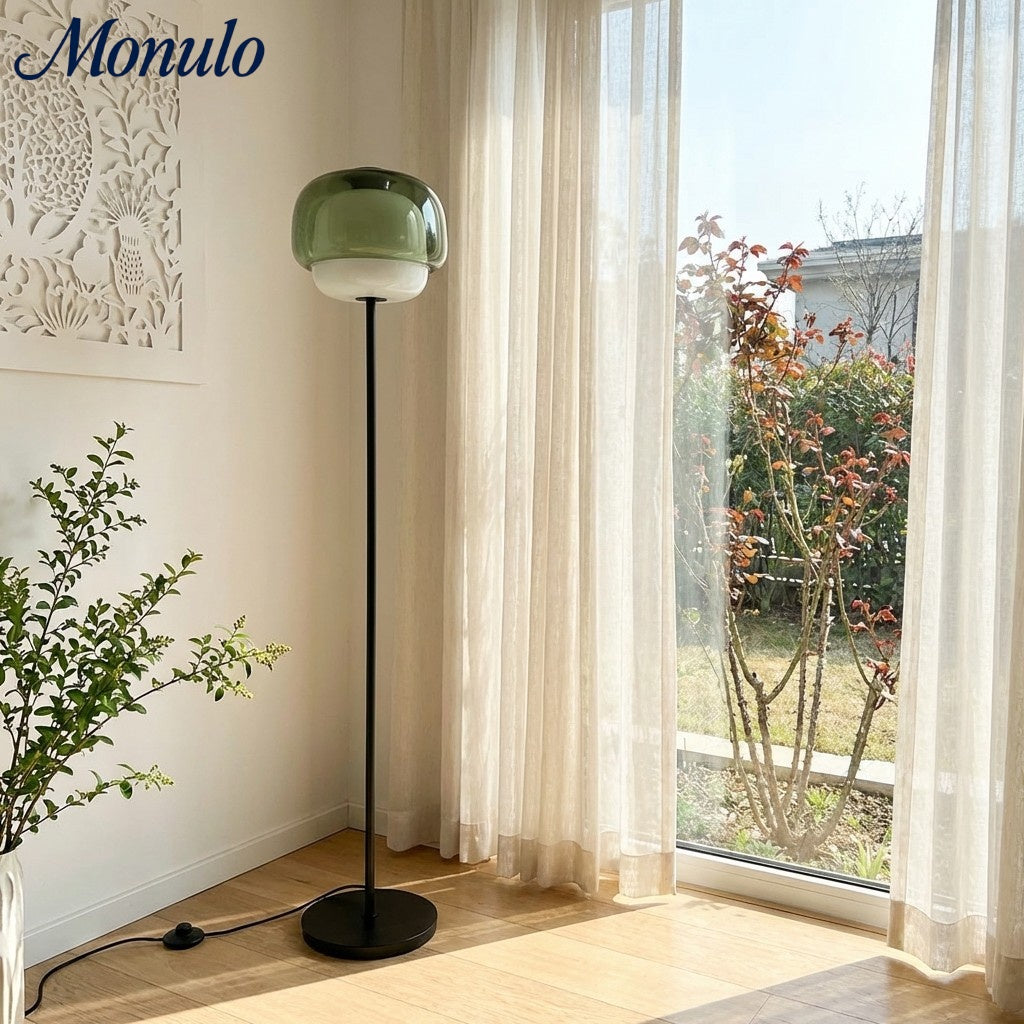 Clinco Artistic Colored Glass Floor Lamp – Ideal for Modern Spaces & Relaxing Ambiance