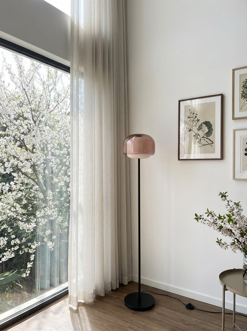 Clinco Artistic Colored Glass Floor Lamp – Ideal for Modern Spaces & Relaxing Ambiance