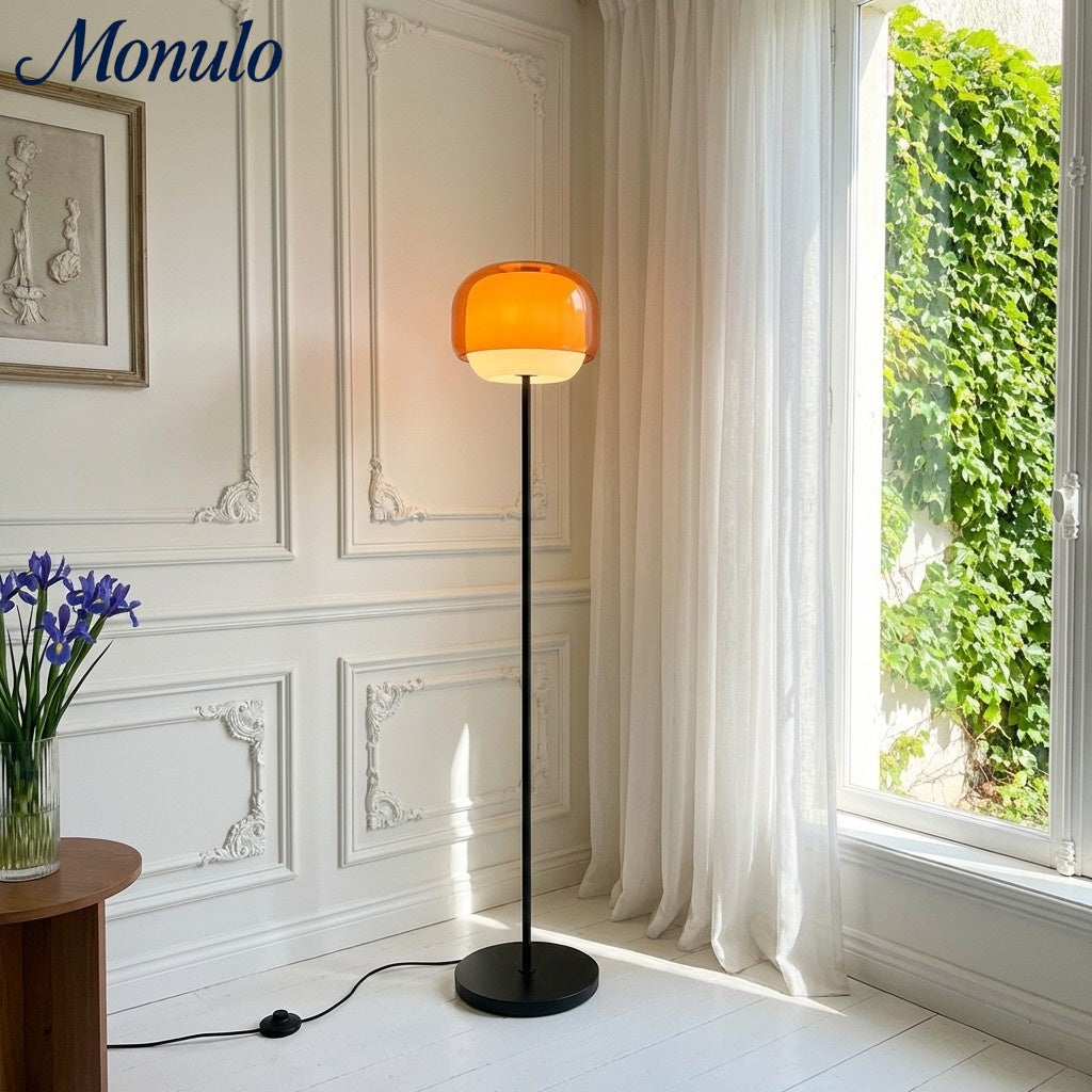 Clinco Artistic Colored Glass Floor Lamp – Ideal for Modern Spaces & Relaxing Ambiance
