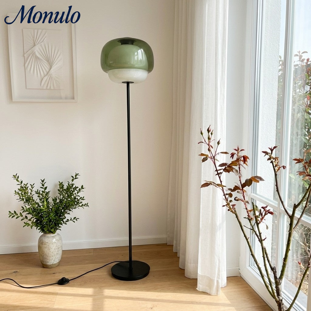 Clinco Artistic Colored Glass Floor Lamp – Ideal for Modern Spaces & Relaxing Ambiance