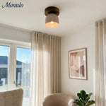 Load image into Gallery viewer, Metio Dome Scandinavian Oak Flush Mount Ceiling Light – Modern Minimalist Design for Living Room &amp; Bedroom