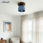Load image into Gallery viewer, Metio Dome Scandinavian Oak Flush Mount Ceiling Light – Modern Minimalist Design for Living Room &amp; Bedroom