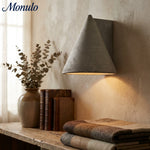 Load image into Gallery viewer, Concrellia Tapered Concrete Shade Modern Wall Sconce - Bedroom Hallway Light