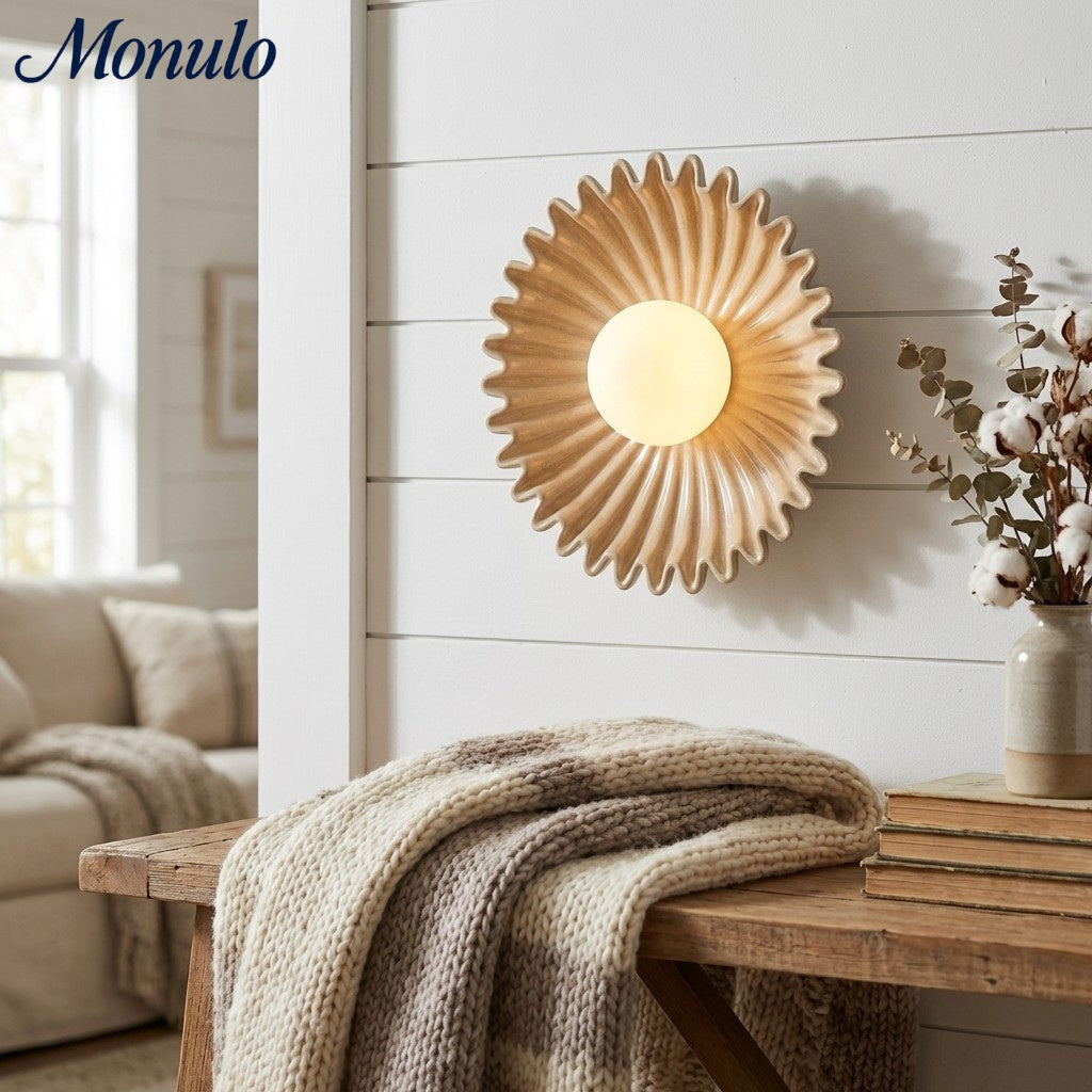 Glova Ceramic Petal Art Wall Light Nordic - Hallway Statement Light
