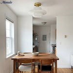 Charger l'image dans la visionneuse de galerie, Plafonnier fixe Art Déco en verre laiteux