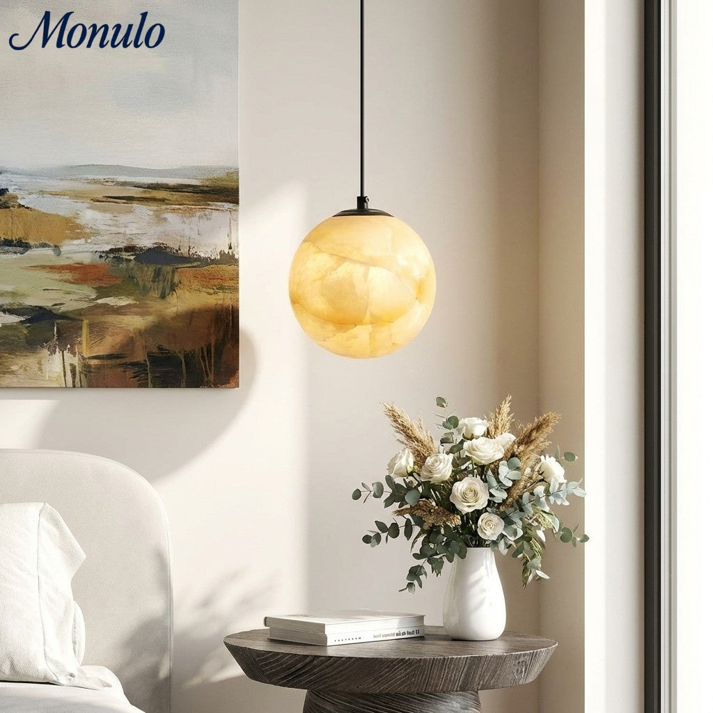 Nordic Minimalist Alabaster Pendant Light
