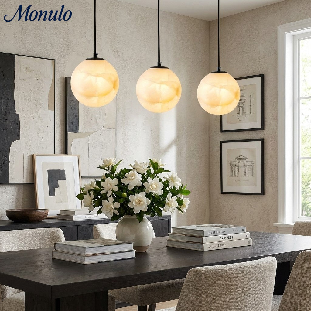 Nordic Minimalist Alabaster Pendant Light