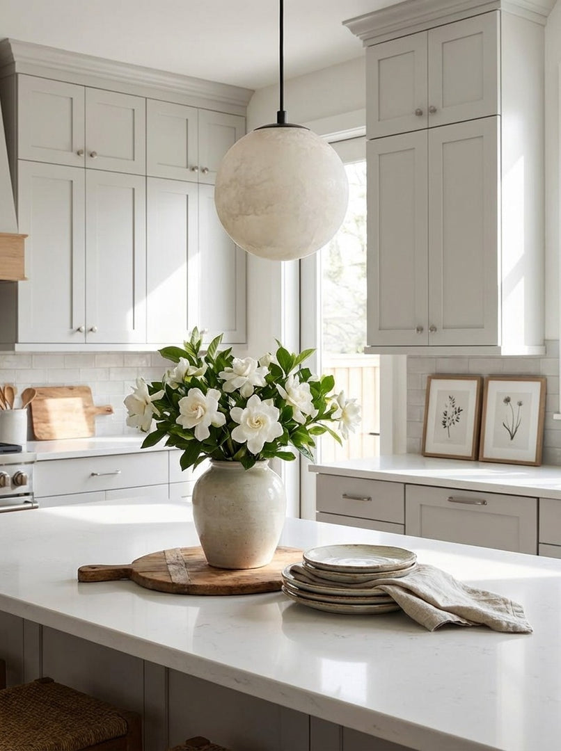 Nordic Minimalist Alabaster Pendant Light