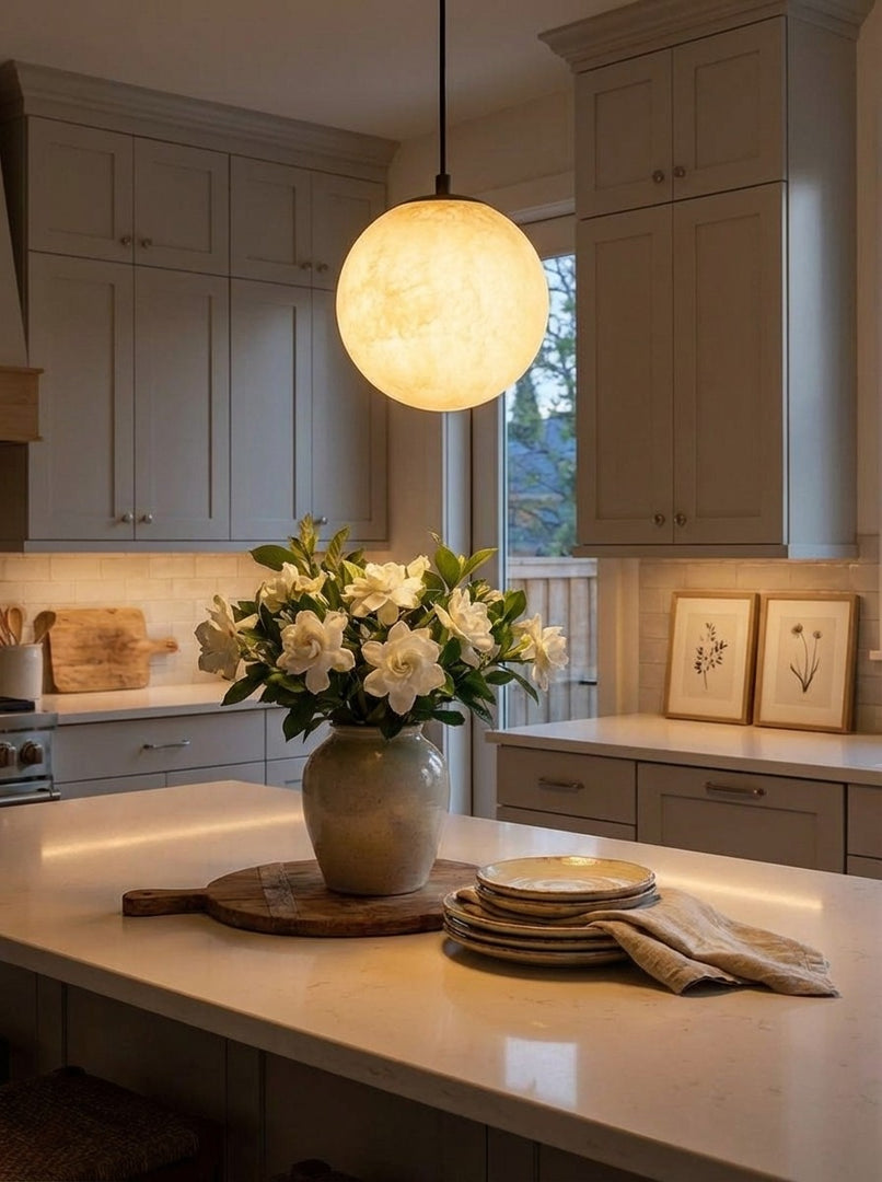 Nordic Minimalist Alabaster Pendant Light
