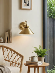 Aurenza Curved Arm Globe Wall Sconce – Modern Industrial Wall Lamp for Bathroom, Bedroom, and Hallway