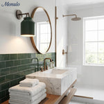 Cargar imagen en el visor de la Galería, Aplique de Pared Minimalista Hanton – Aplique Vintage de Vidrio Lechoso y Acento de Metal