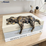 Cargar imagen en el visor de la Galería, Escultura Geométrica de Perro Floxo Decoración Moderna - Arte Minimalista de Hierro para Escritorio