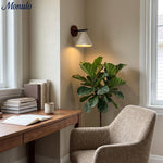 Cargar imagen en el visor de la Galería, Aplique de Pared Cónico de Travertino Moderno - Iluminación de Acento Minimalista para Dormitorio