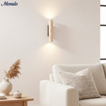 Bild in Gallery-Viewer laden, Velstrix Geometrische Wandleuchte - Moderne Travertin-Lampe fürs Schlafzimmer