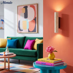 Bild in Gallery-Viewer laden, Velstrix Geometrische Wandleuchte - Moderne Travertin-Lampe fürs Schlafzimmer