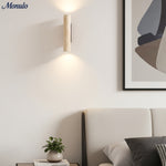 Bild in Gallery-Viewer laden, Velstrix Geometrische Wandleuchte - Moderne Travertin-Lampe fürs Schlafzimmer