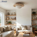 Bild in Gallery-Viewer laden, Calivra Minimalistische Stein-Scheiben-Deckenleuchte - Moderner Flur-Glanz