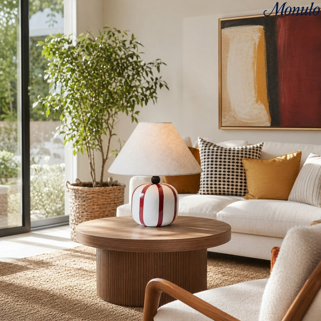 Lámpara de Mesa Lollipop Juguetona Esfera Colorida para Decoración de Dormitorio