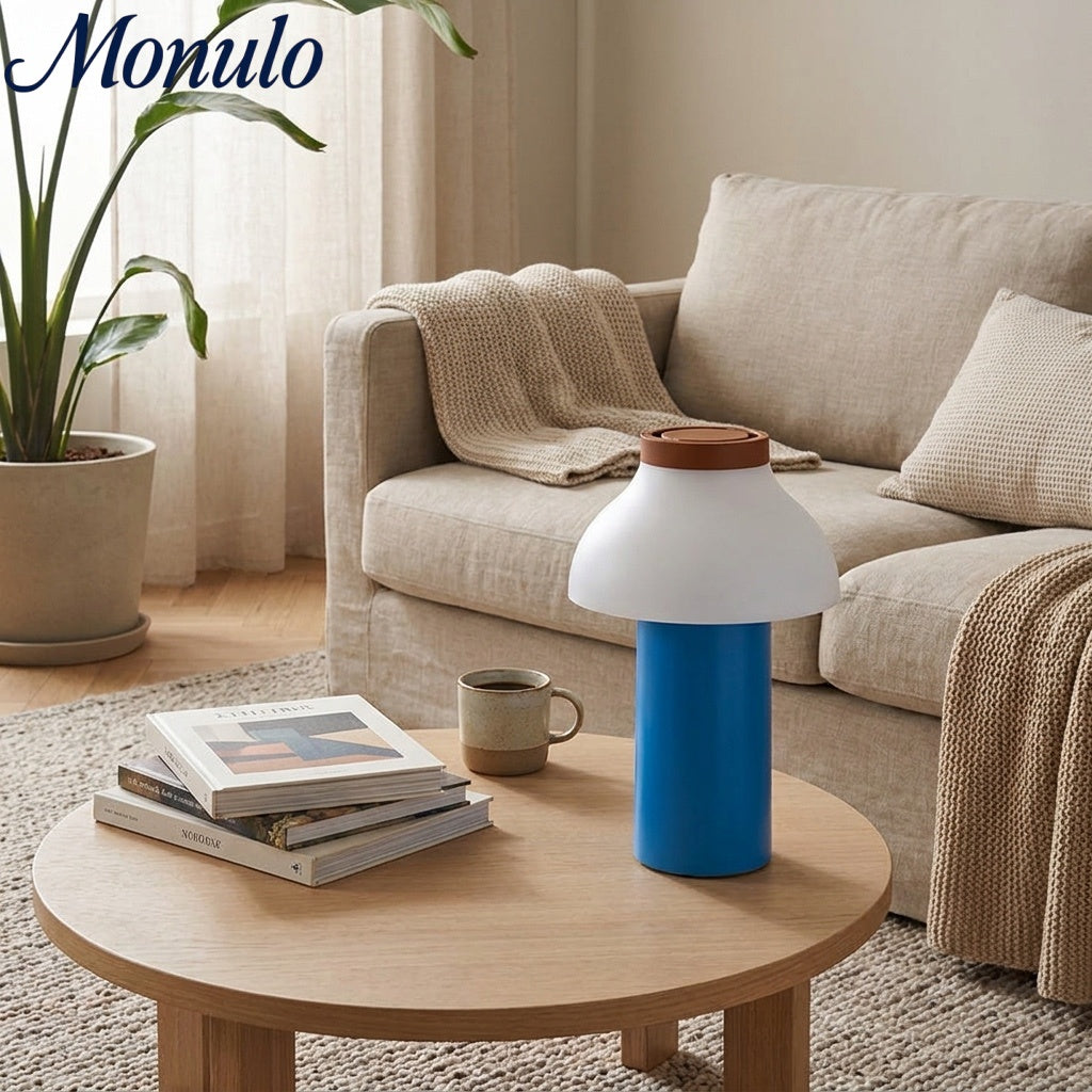 Moderne tragbare Tischlampe – minimalistisches, wiederaufladbares Licht für Innen- und Außenbereich