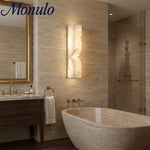 Cargar imagen en el visor de la Galería, Lámpara de Pared Rectangular Moderna de Alabastro – Aplique Minimalista para Dormitorio, Pasillo y Sala